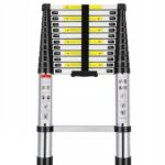 Драбина телескопічні 9 сходикок алюмінієва, 2.6 м.