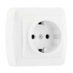 Накладна розетка із заземленням серії Lezard Demet